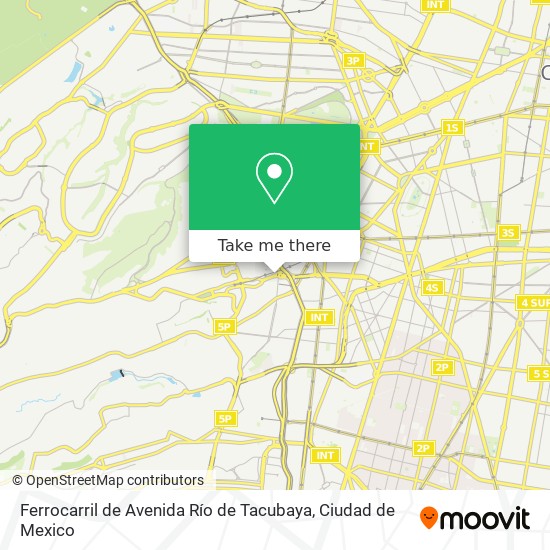 Ferrocarril de Avenida Río de Tacubaya map