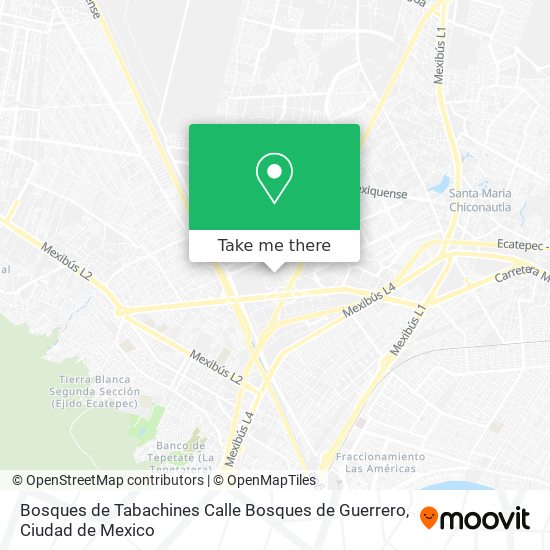 Bosques de Tabachines Calle Bosques de Guerrero map