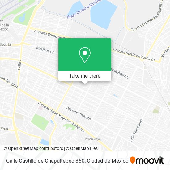 Mapa de Calle Castillo de Chapultepec 360