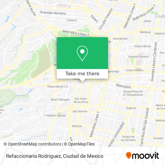 Mapa de Refaccionaria Rodríguez