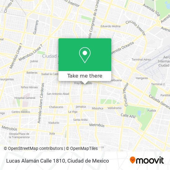 Lucas Alamán Calle 1810 map