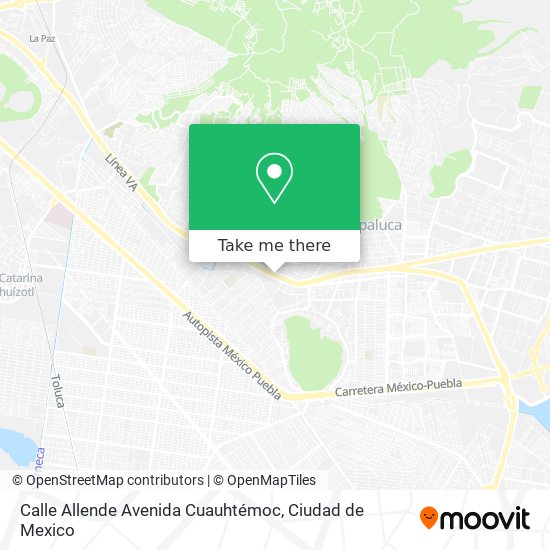 Mapa de Calle Allende Avenida Cuauhtémoc