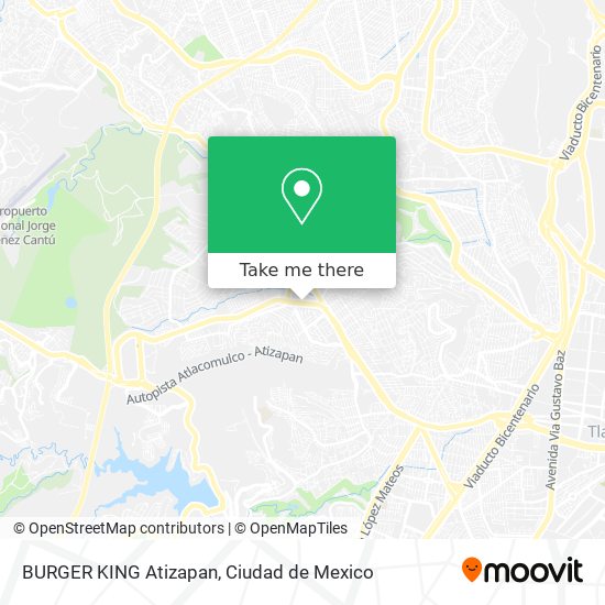 Mapa de BURGER KING Atizapan