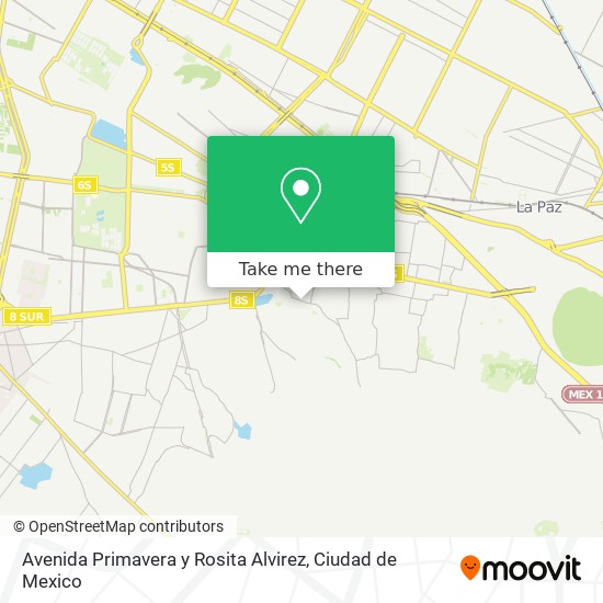 Avenida Primavera y Rosita Alvirez map