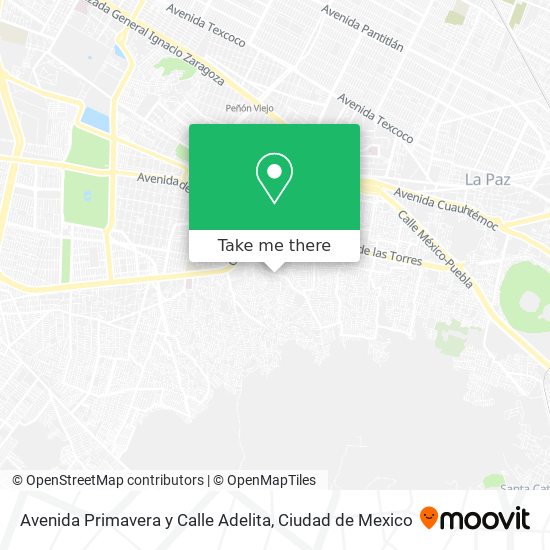 Avenida Primavera y Calle Adelita map