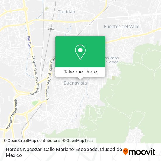 Héroes Nacozari Calle Mariano Escobedo map
