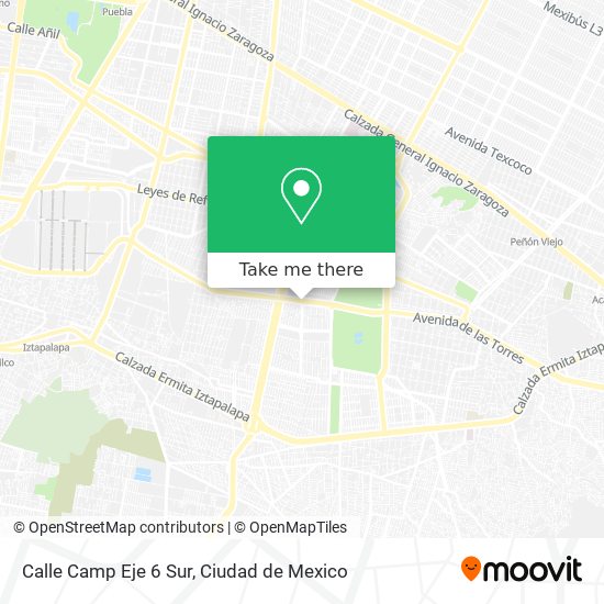 Calle Camp Eje 6 Sur map