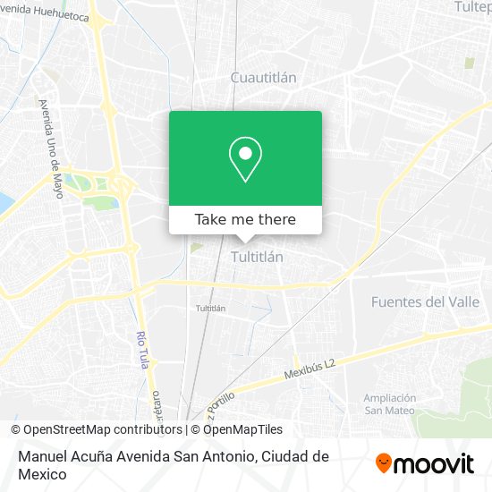 Manuel Acuña Avenida San Antonio map