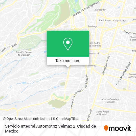 Servicio Integral Automotríz Velmax 2 map