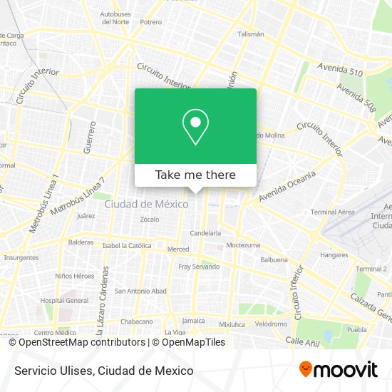 Servicio Ulises map