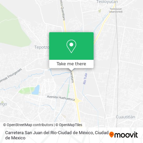 Carretera San Juan del Río-Ciudad de México map