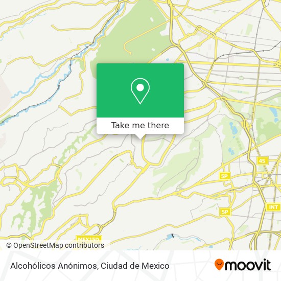 Alcohólicos Anónimos map