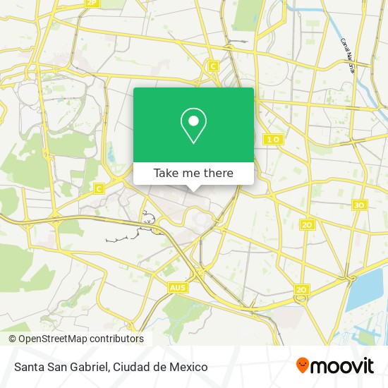 Santa San Gabriel map