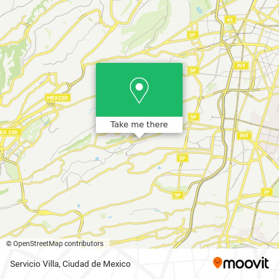 Servicio Villa map