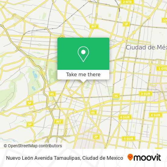 Nuevo León Avenida Tamaulipas map