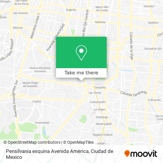 Mapa de Pensilvania esquina Avenida América