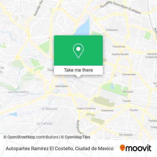 Mapa de Autopartes Ramírez El Costeño