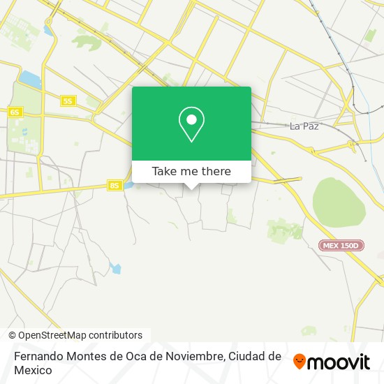 Fernando Montes de Oca de Noviembre map