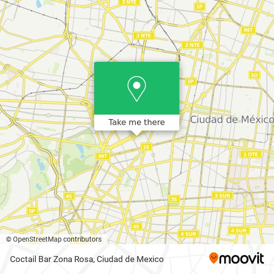 Coctail Bar Zona Rosa map