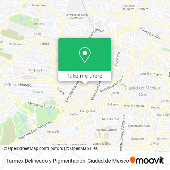 Tarmex Delineado y Pigmentacion map