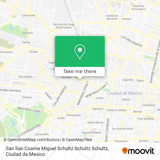 San San Cosme Miguel Schultz Schultz Schultz map