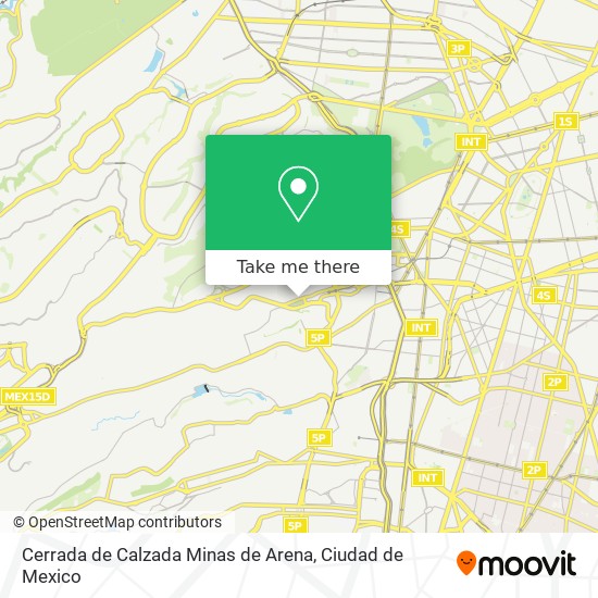 Mapa de Cerrada de Calzada Minas de Arena