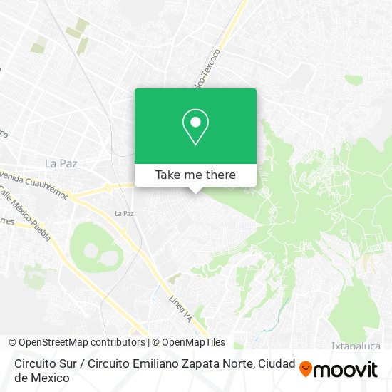 Mapa de Circuito Sur / Circuito Emiliano Zapata Norte