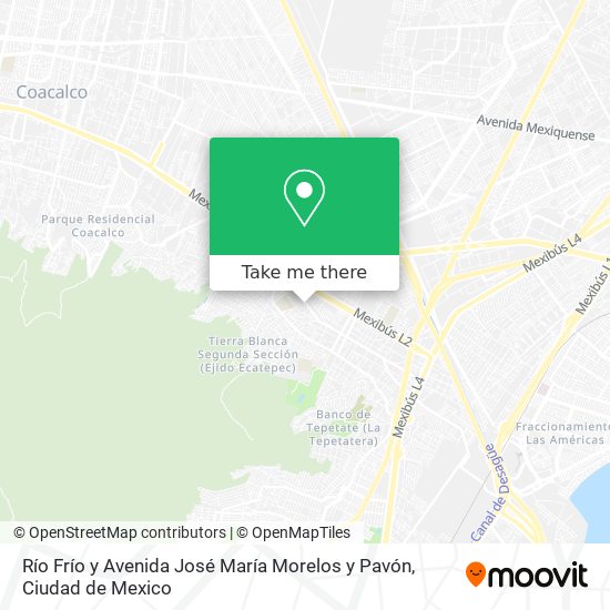 Mapa de Río Frío y Avenida José María Morelos y Pavón