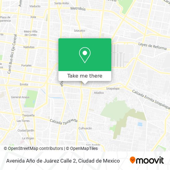 Avenida Año de Juárez Calle 2 map