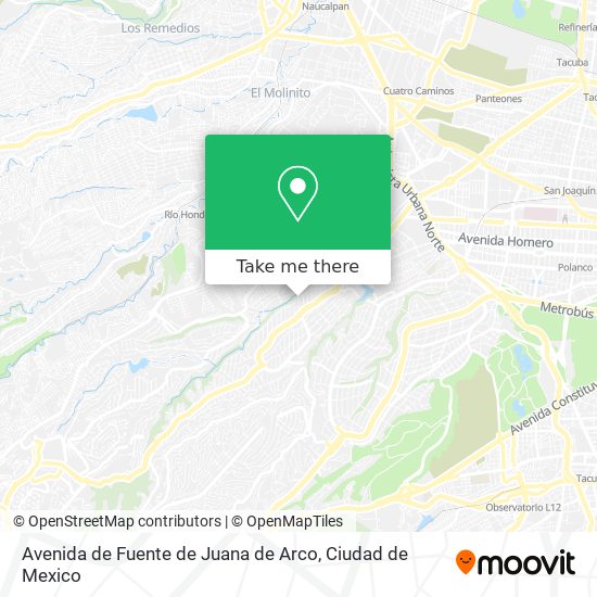 Mapa de Avenida de Fuente de Juana de Arco