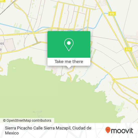 Mapa de Sierra Picacho Calle Sierra Mazapil, Bosques de Coacalco