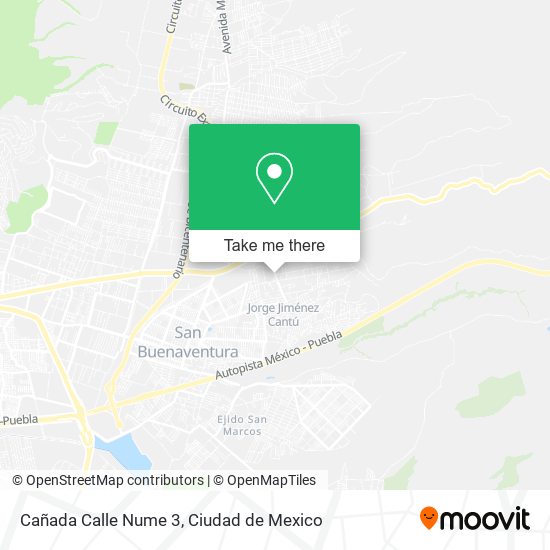 Mapa de Cañada Calle Nume 3