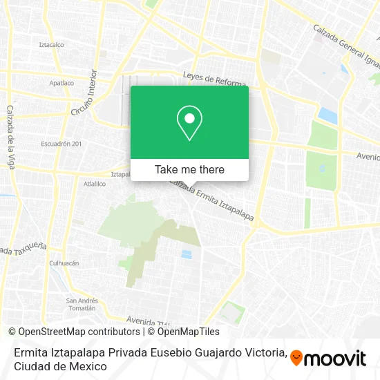 Mapa de Ermita Iztapalapa Privada Eusebio Guajardo Victoria