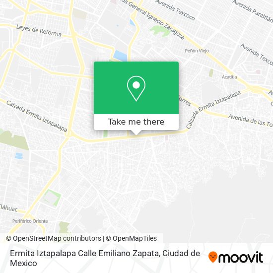 Ermita Iztapalapa Calle Emiliano Zapata map