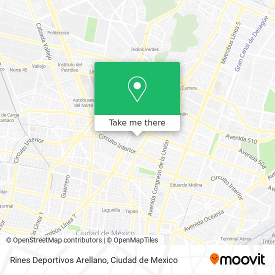 Mapa de Rines Deportivos Arellano