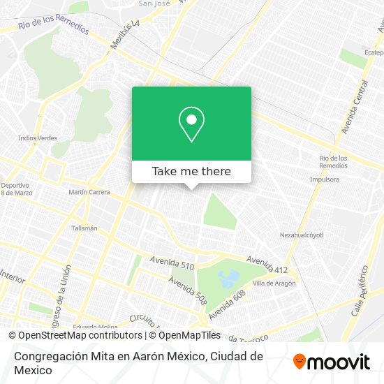 Mapa de Congregación Mita en Aarón México