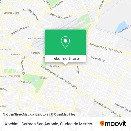 Xochimil Cerrada San Antonio map