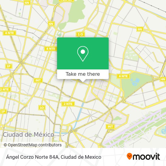 Mapa de Ángel Corzo Norte 84A