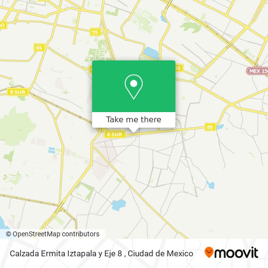 Mapa de Calzada Ermita Iztapala y Eje 8