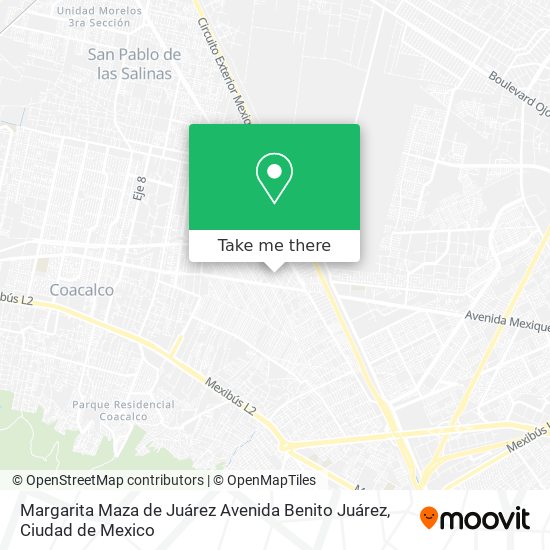 Margarita Maza de Juárez Avenida Benito Juárez map