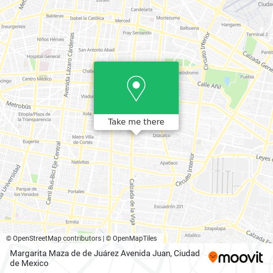 Margarita Maza de de Juárez Avenida Juan map