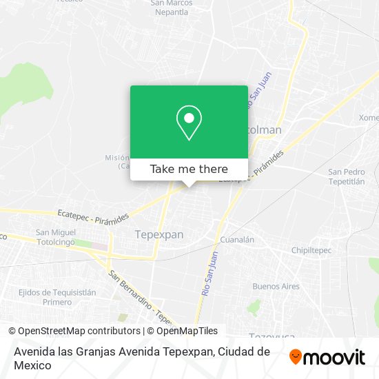 Mapa de Avenida las Granjas Avenida Tepexpan