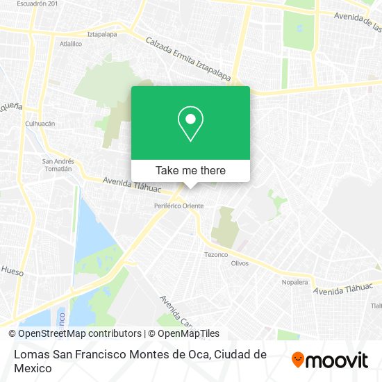 Mapa de Lomas San Francisco Montes de Oca