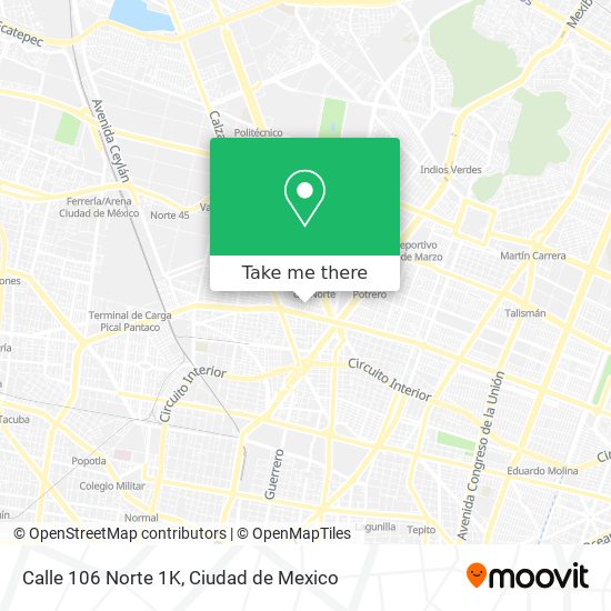 Calle 106 Norte 1K map