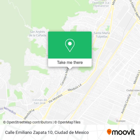 Mapa de Calle Emiliano Zapata 10