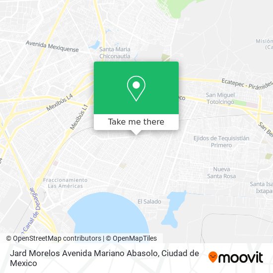 Mapa de Jard Morelos Avenida Mariano Abasolo