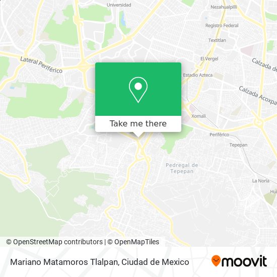 Mariano Matamoros Tlalpan map