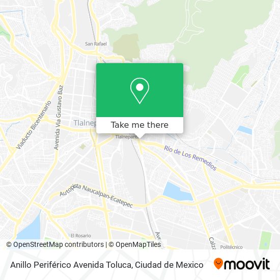 Mapa de Anillo Periférico Avenida Toluca