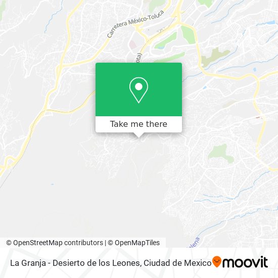 La Granja - Desierto de los Leones map