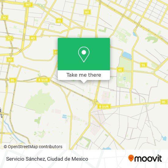 Servicio Sánchez map